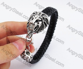 Lion Clasp Leater Bracelet KJB550214