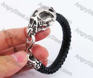 Tyrannosaurus Skull Clasp Leater Bracelet KJB550234