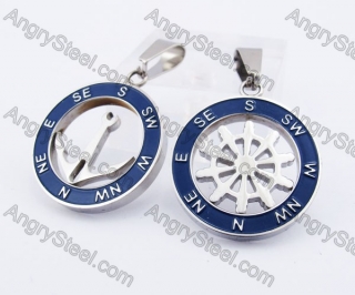 Stainless Steel Sailor Couple Pendant KJP140215