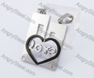 Stainless Steel Couple Pendant KJP140221