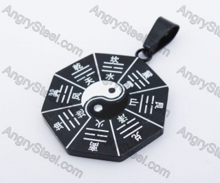 Stainless Steel Eight Trigrams Pendant KJP140230