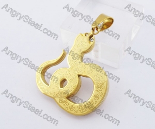 Stainless Steel Snake Pendant KJP140246