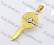 Stainless Steel Key Pendant KJP140269