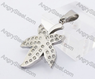 Stainless Steel Leaf Pendant KJP140282