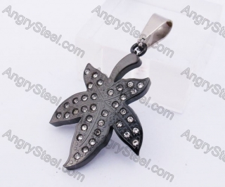 Stainless Steel Leaf Pendant KJP140284