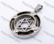 Inlay Wire Hexagram Pendant KJP140304