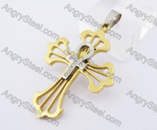 Gold Plating Cross Pendant KJP140322