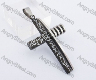 Black Plating Cross Pendant KJP140324