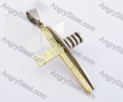 Gold Plating Cross Pendant KJP140325