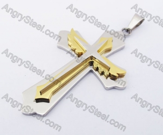 Gold Plating Cross Pendant KJP140332