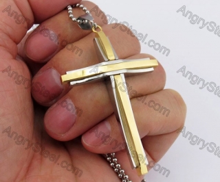 Gold Plating Cross Pendant KJP140337