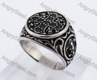 Vintage Floral Cross Ring KJR370395