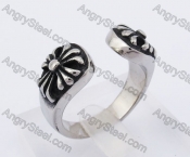 Floral Cross Sign Ring KJR370403