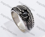 Inlay Stone Feather Ring KJR370436