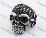 Overlay Stones Skull Ring KJR370491