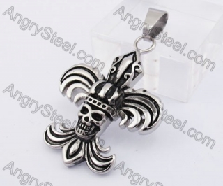 Fleur De Lis Skull Pendant KJP051350