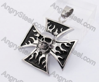 Iron Cross Skull Pendant KJP051352