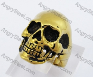 Gold Plating Skull Ring KJR010325