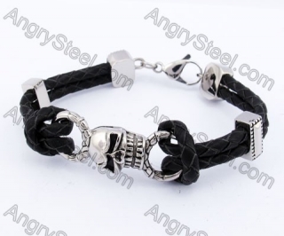 Skull Leather Bracelet KJB550171