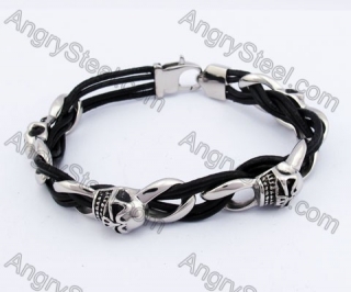 Skull Leather Bracelet KJB550174