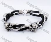 Skull Leather Bracelet KJB550187