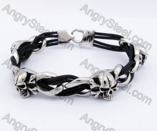 Skull Leather Bracelet KJB550187