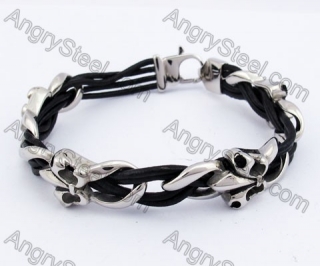 Fleur De Lis Leather Bracelet KJB550194