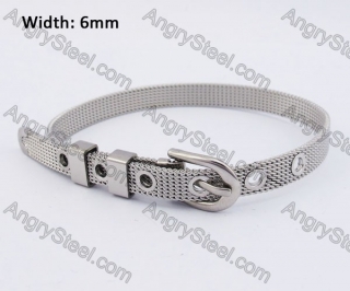 6mm Steel Mesh Wire Belt Buckle Bracelet KJB650011