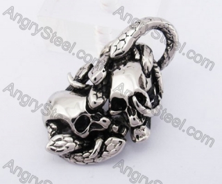 Skull And Snake Pendant KJP550056