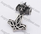 Vikings Skull Thor Hammer Pendant KJP350173