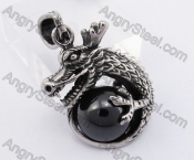 Black Stone Dragon Pendant KJP350176