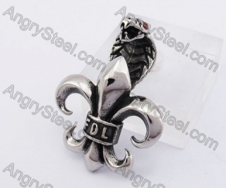 Fleur De Lis Red Eyes Cobra Pendant KJP350202