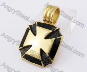 Gold Plating Iron Cross Pendant KJP350215