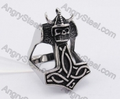 Vikings Skull Thor Hammer Ring KJR350250