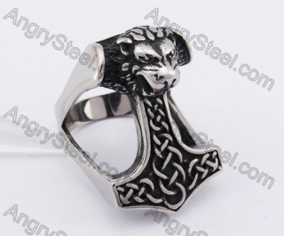 Lion Thor Hammer Ring KJR350251