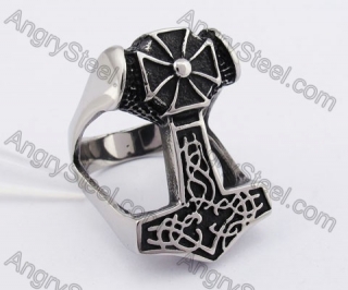 Iron Cross Thor Hammer Ring KJR350252