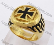 Gold Plating Iron Cross Ring KJR350257