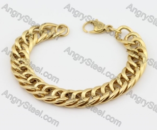 Gold Stainless Steel Bracelet KJB200210