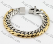 Half Gold Stainless Steel Bracelet KJB200215