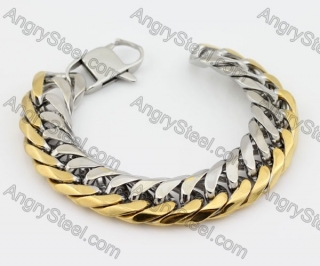 Half Gold Stainless Steel Bracelet KJB200216