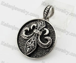 Stainless Steel Fleur De Lis Pendant KJP600012