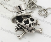 Steel Gentleman Skull Pendant KJP600019