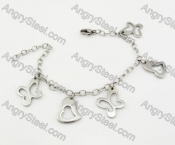 Steel Hollow Butterfly Bracelet KJB680009