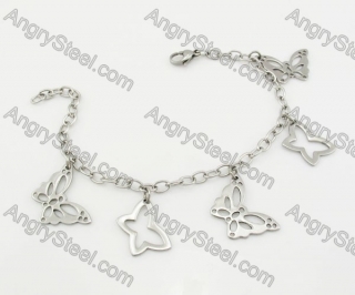 Steel Hollow Butterfly Bracelet KJB680010