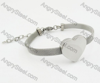 Stainless Steel Heart Bracelet KJB680020