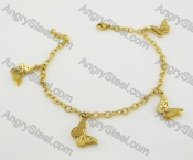 Gold Steel Butterfly Bracelet KJB680040