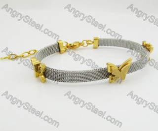 Gold Plating Stainless Steel Butterfly Bracelet KJB680042