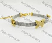 Gold Plating Stainless Steel Butterfly Bracelet KJB680048