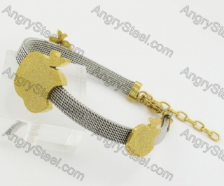 Gold Plating Stainless Steel Apple Bracelet KJB680049