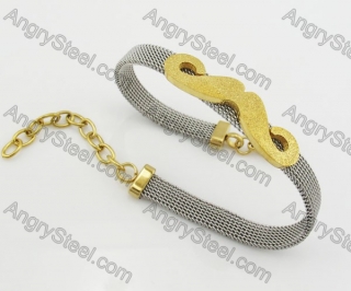 Gold Plating Stainless Steel Avanti Beard Bracelet KJB680060